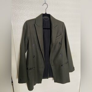All Saints Wool Blend Green Blazer